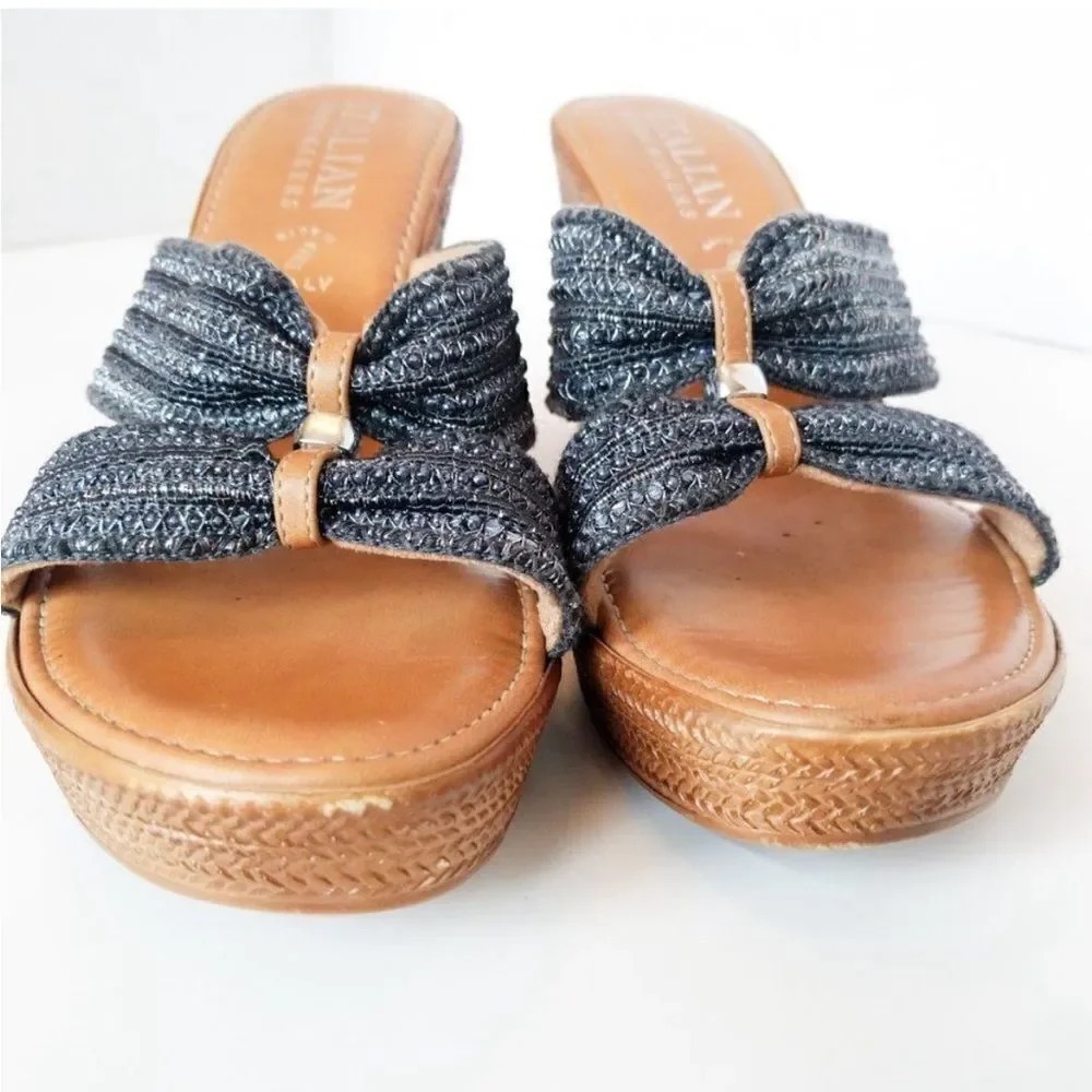 ITALIAN SHOEMAKERS Woven Wedge Slide On Trendy